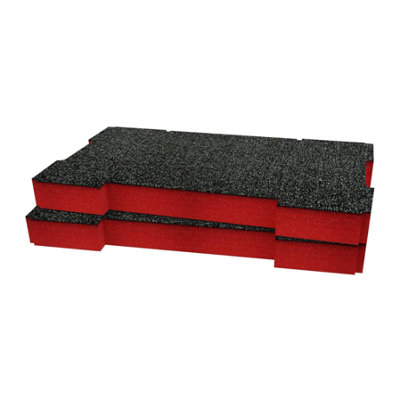 Shadow Foam Ridgid Pro System Tool Organiser (Version 1) Foam Inserts (Red 50mm) from B&Q