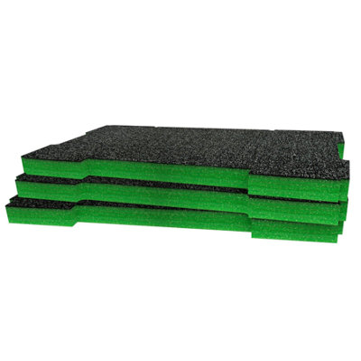 Shadow Foam Ridgid Pro System Toolbox Stack (Version 1) Foam Inserts (Green 30mm) from B&Q