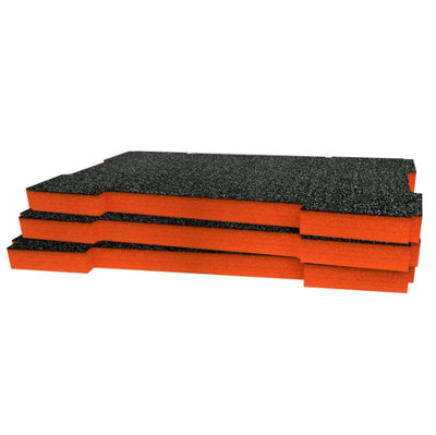 Shadow Foam Ridgid Pro System Toolbox Stack (Version 1) Foam Inserts (Orange 30mm) from B&Q