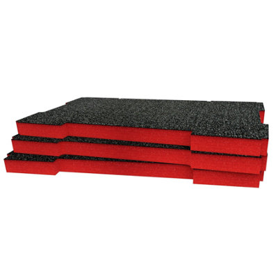 Shadow Foam Ridgid Pro System Toolbox Stack (Version 1) Foam Inserts (Red 30mm) from B&Q