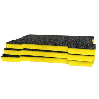 Shadow Foam Ridgid Pro System Toolbox Stack (Version 1) Foam Inserts (Yellow 30mm) from B&Q