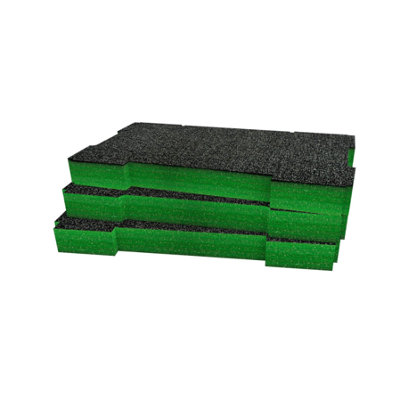 Shadow Foam Ridgid Pro System Toolbox Stack (Version 1) Foam Inserts (Green 50mm) from B&Q