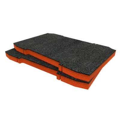 Shadow Foam Dewalt Toughsystem 2.0 Toolbox Foam Insert Cut And Peel Foam (Orange 30mm) from B&Q