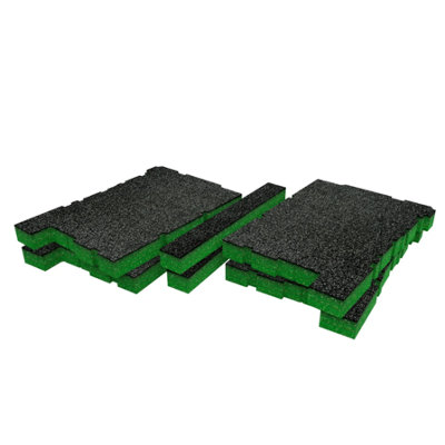 Shadow Foam Dewalt Toughsystem 2.0 Ds100 Organiser Foam Inserts (Green 30mm) from B&Q