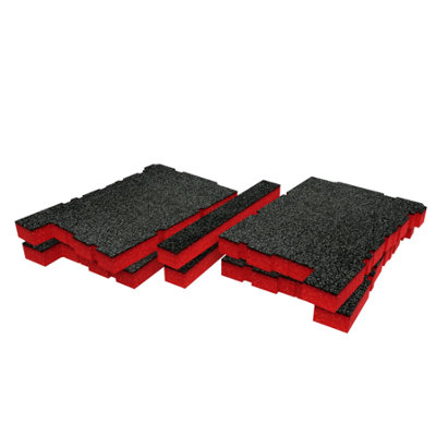 Shadow Foam Dewalt Toughsystem 2.0 Ds100 Organiser Foam Inserts (Red 30mm) from B&Q