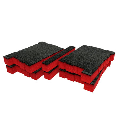 Shadow Foam Dewalt Toughsystem 2.0 Ds100 Organiser Foam Inserts (Red 50mm) from B&Q