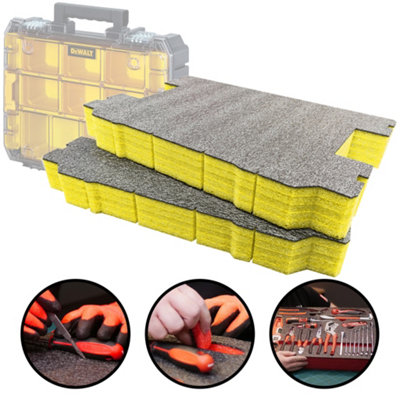 Shadow Foam Inserts For Dewalt Tstak Organiser (Yellow 50mm) from B&Q