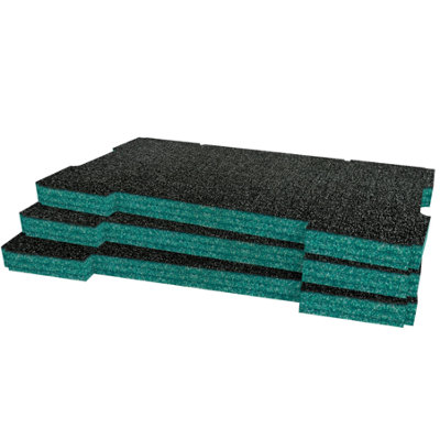 Shadow Foam Ridgid Pro System Toolbox Stack (Version 1) Foam Inserts (Teal 30mm) from B&Q
