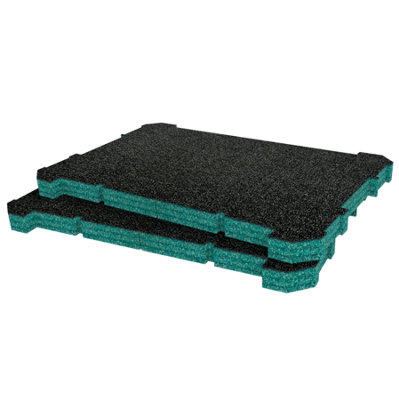 Shadow Foam Tactix 2 Drawer Tool Chest Top Box Foam Inserts (Teal 30mm) from B&Q