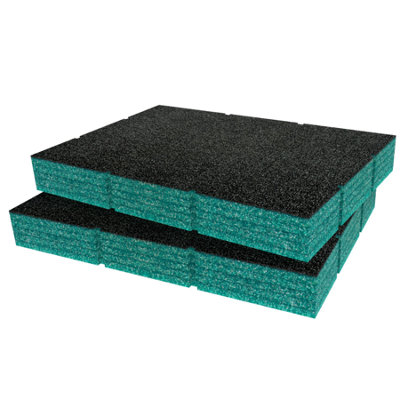 Shadow Foam Tactix 2 Drawer Tool Chest Drawer Foam Inserts (Teal 50mm) from B&Q
