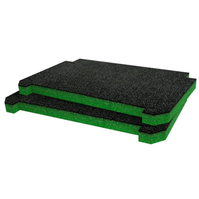 Shadow Foam Tactix Mobile Tool Chest Foam Inserts (Green 30mm) from B&Q