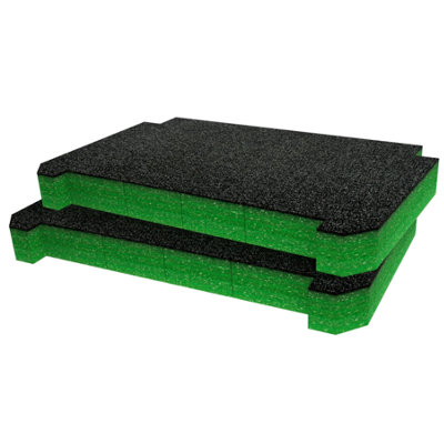 Shadow Foam Tactix Mobile Tool Chest Foam Inserts (Green 50mm) from B&Q