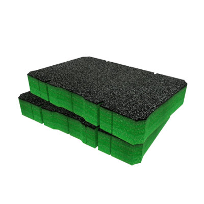 Shadow Foam Dewalt Toughsystem 2.0 Half Width Organiser Foam Inserts (Green 50mm) from B&Q