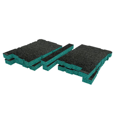 Shadow Foam Dewalt Toughsystem 2.0 Ds100 Organiser Foam Inserts (Teal 30mm) from B&Q
