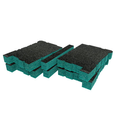 Shadow Foam Dewalt Toughsystem 2.0 Ds100 Organiser Foam Inserts (Teal 50mm) from B&Q