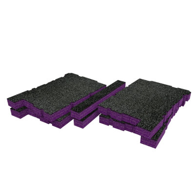 Shadow Foam Dewalt Toughsystem 2.0 Ds100 Organiser Foam Inserts (Purple 30mm) from B&Q