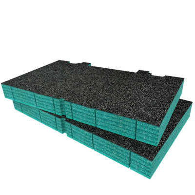 Shadow Foam Dewalt Toughsystem Ds150 Foam Inserts Cut And Peel Foam (Teal 50mm) from B&Q