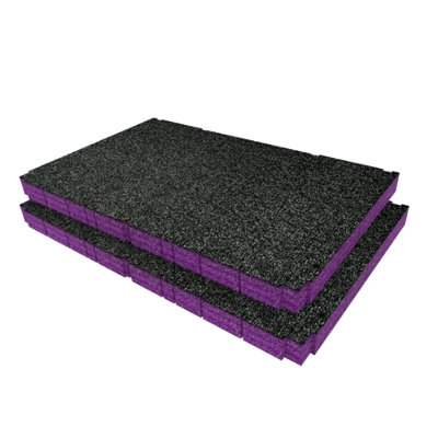 Shadow Foam Dewalt Toughsystem Ds400 Foam Insert Cut And Peel Foam (Purple 30mm) from B&Q