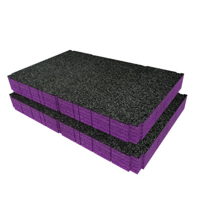 Shadow Foam Dewalt Toughsystem Ds400 Foam Insert Cut And Peel Foam (Purple 50mm) from B&Q