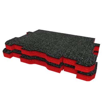 Shadow Foam Dewalt Tstak Rolling Toolbox Foam Insert Cut And Peel Foam (Red 30mm) from B&Q