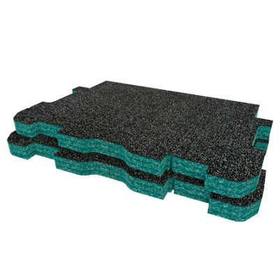 Shadow Foam Dewalt Tstak Rolling Toolbox Foam Insert Cut And Peel Foam (Teal 30mm) from B&Q