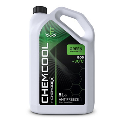 Chemcool Green Antifreeze & Coolant. Ready Mixed Pre-Mixed Formula. 5 Litres -30C Protection. from B&Q
