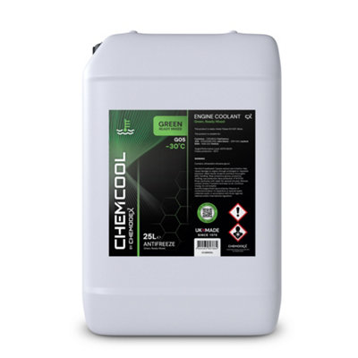 Chemcool Green Antifreeze & Coolant. Ready Mixed Pre-Mixed Formula. 25 Litres -30C Protection. from B&Q
