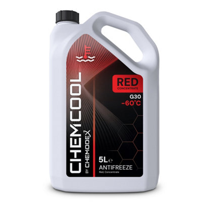 Chemcool Red Long Life Antifreeze & Coolant. 5 Litres Concentrate. -60C Protection. from B&Q