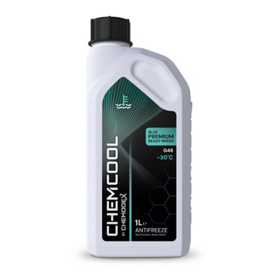 Chemcool Premium Blue Antifreeze & Coolant. 1 Litre Ready Mixed. -30 Freeze Protection. from B&Q