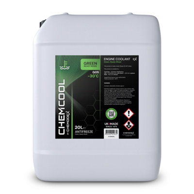Chemcool Green Antifreeze & Coolant. Ready Mixed Pre-Mixed Formula. 20 Litres -30C Protection. from B&Q