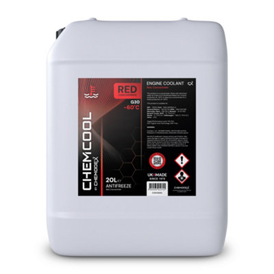 Chemcool Red Long Life Antifreeze & Coolant. 20 Litres Concentrate. -60C Protection. from B&Q