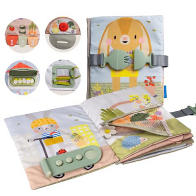 Taf Toys My First Busy Book. Baby Activity Soft Cloth Touch & Feel For Toddlers. Montessori Board. Early Learning Developmental from B&Q