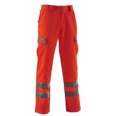Pulsarail Combat Trouser34 Waist Regular LegHi-Viz Orange from B&Q