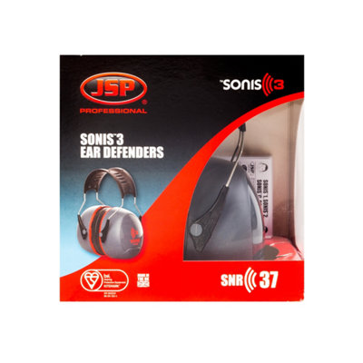 Aeb040-0A1-A00 Jsp Sonis 3 Ear Defenders With Over Moulded Headband (Snr 37) from B&Q
