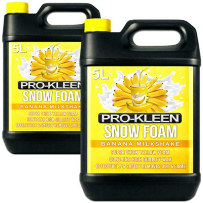 Pro-Kleen 10L Banana Milkshake Yellow Snow Foam With Wax Super Thick & Non-Caustic Foam from B&Q