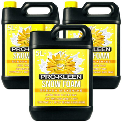Pro-Kleen 15L Banana Milkshake Yellow Snow Foam With Wax Super Thick & Non-Caustic Foam from B&Q