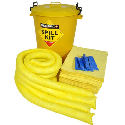 Serpro spill management 90 Litre Chemical/universal Plastic Drum Spill Kit from B&Q