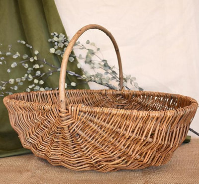 Nutley's Kitchen Gardens Nutley's Large Rustic Willow Vegetable Trug BasketHandmadeHandwoven,stylish Kitchen Decor from B&Q