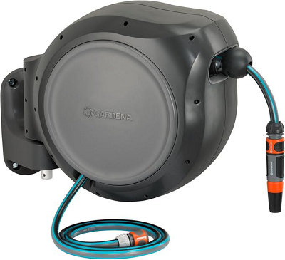 Gardena Wall-Mounted Retractable Automatic 30M Hose Reel from B&Q
