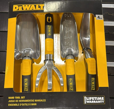 Dewalt 4-Piece Hand Tool Set - Heavy Duty Ergonomic Professional Kit - New