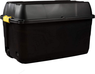 Strata 175L Heavy Duty Storage Box Trunk On Wheels With Lid from B&Q