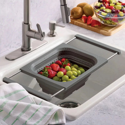 Kitchenaid Expandable Over The Sink Colander StrainerGreyNew from B&Q