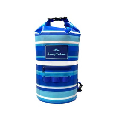 Tommy Bahama 20L Waterproof Dry Bag Beach Kayak Blue Stripe from B&Q