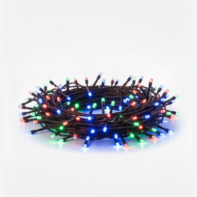 PegdevPdl Led Cluster Lights Rgb With Flash Black Rubber Cable Mains Fairy String Lighting Outdoor Indoor Connectable 5M from B&Q