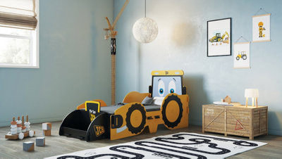Kudl Home Unisex Yellow Jcb Toddler Bed In Junior - Image 5