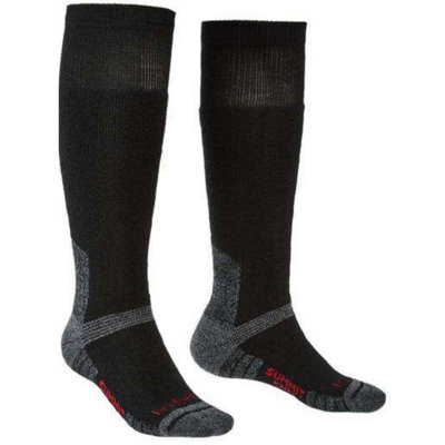 Bridgedale Socks Bridgedale Unisex Explorer Performance Heavyweight Merino Wool Knee High SocksUk: 6-8.5Black/charcoal from B&Q
