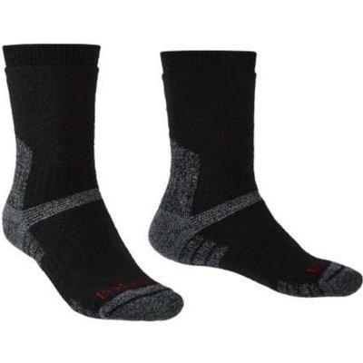 Bridgedale Socks Bridgedale Explorer Performance Heavyweight Merino Wool Crew SocksUk: 9-11.5Black/charcoal from B&Q