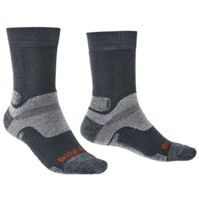 Bridgedale Socks Bridgedale Men's Midweight Merino Performance Hiking SocksUk: 6-8.5Gunmetal Grey from B&Q