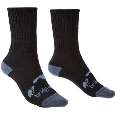 Bridgedale Socks Bridgedale Kids' Comfort Hiker Midweight Merino Hiking SocksUk: 12-1Black from B&Q