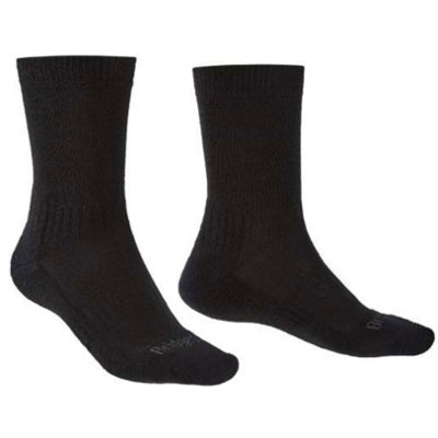 Bridgedale Socks Bridgedale Men's Lightweight Merino Performance Hiking Crew SocksUk: 12-14Black from B&Q